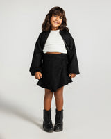 The Contour Suede Skirt Black - Kids