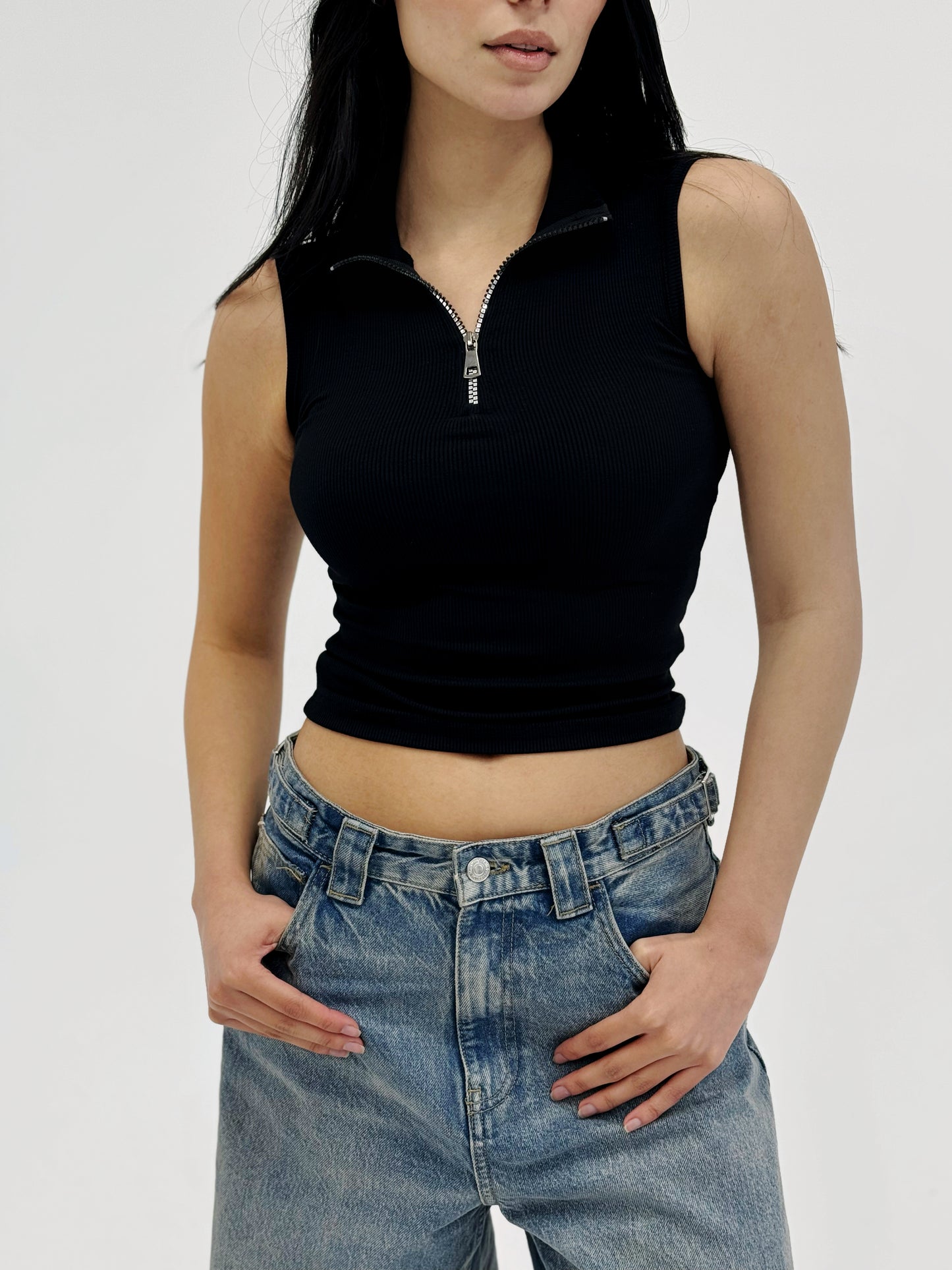 Zipit Tank Top Black- Adults