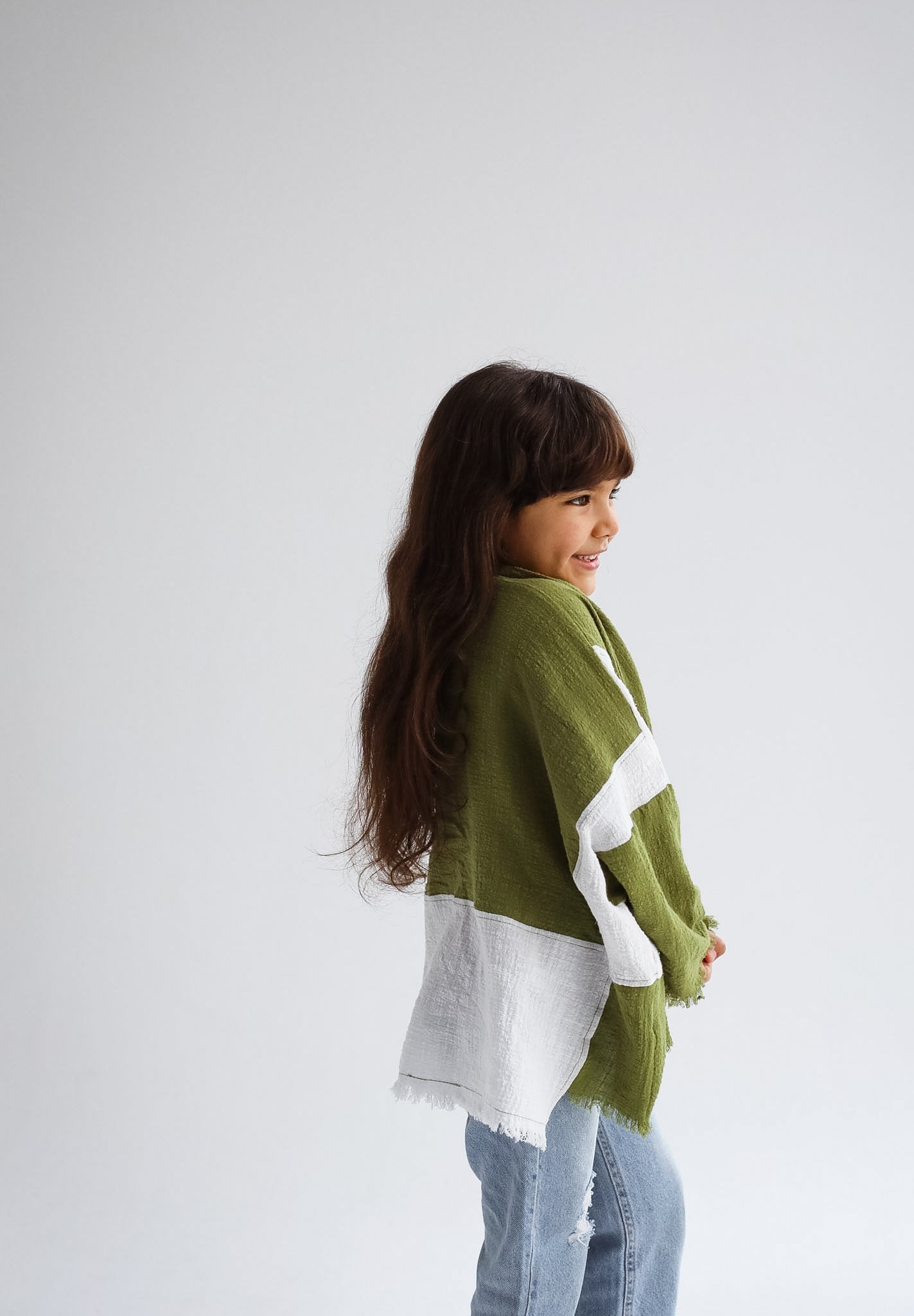 The Nexa Kimono Olive Green - Kids