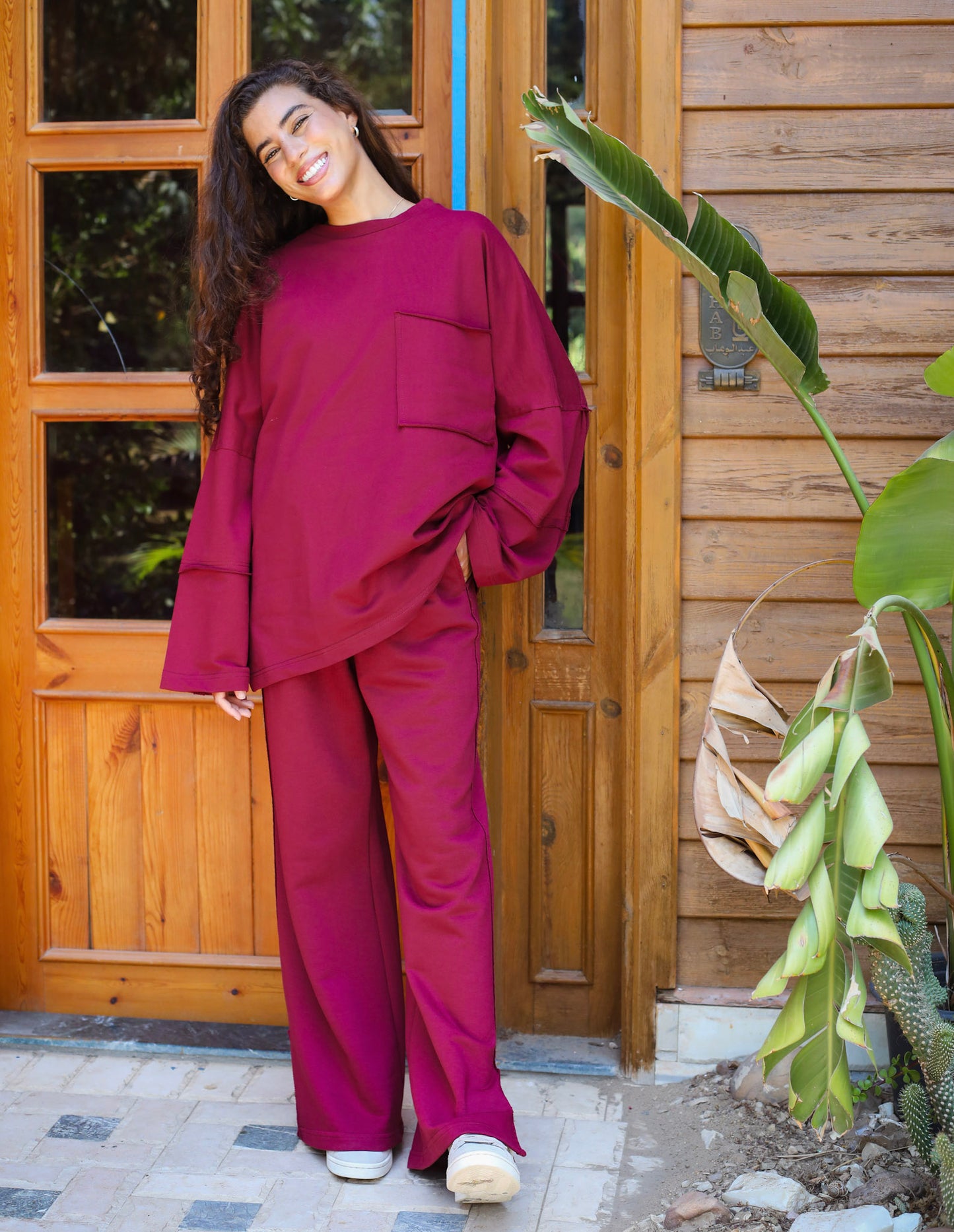 Out-Stitched Burgundy set- Adults