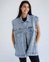 Bling Denim Vest- Adults