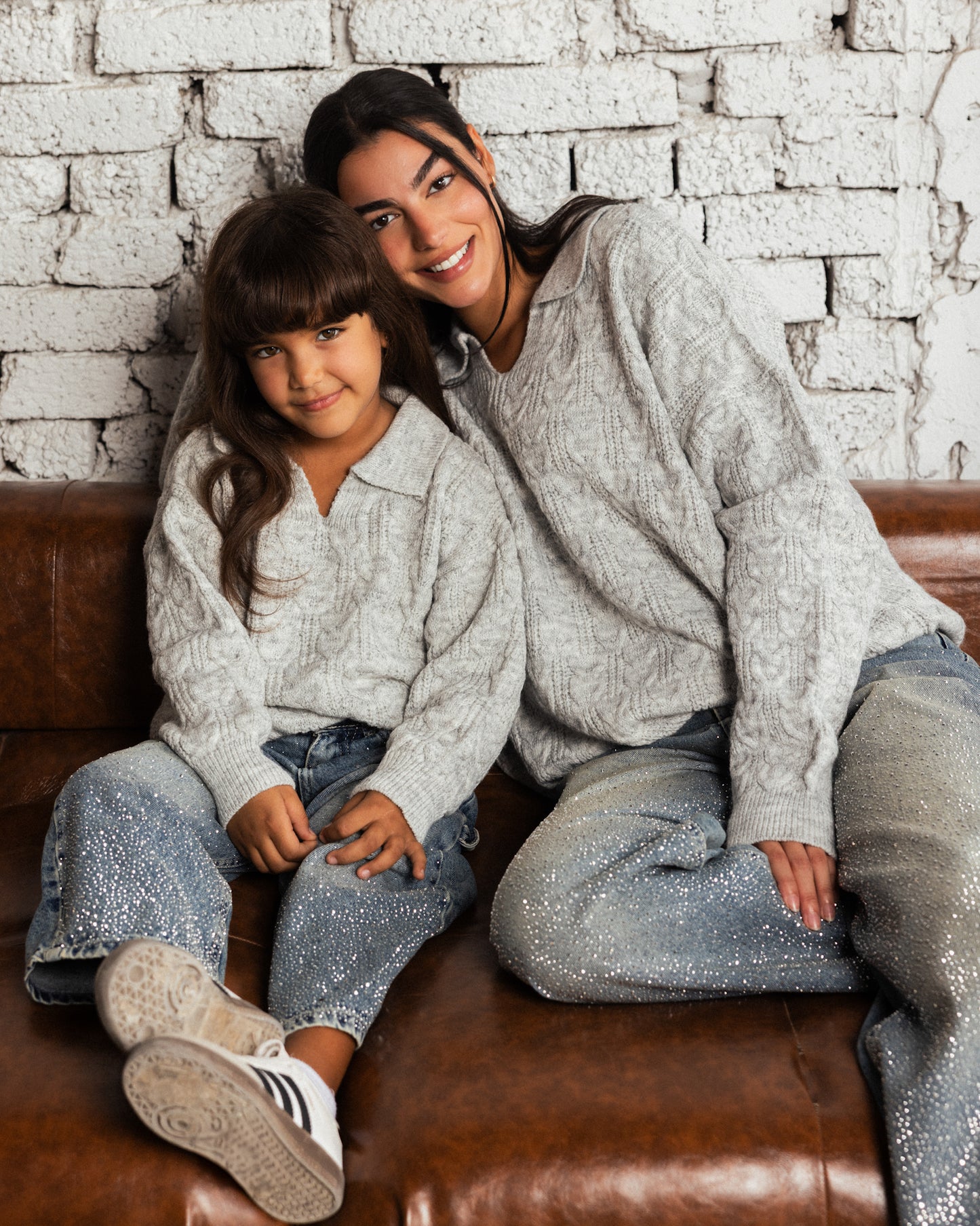 Cable Sweater Cloud Grey - Adults
