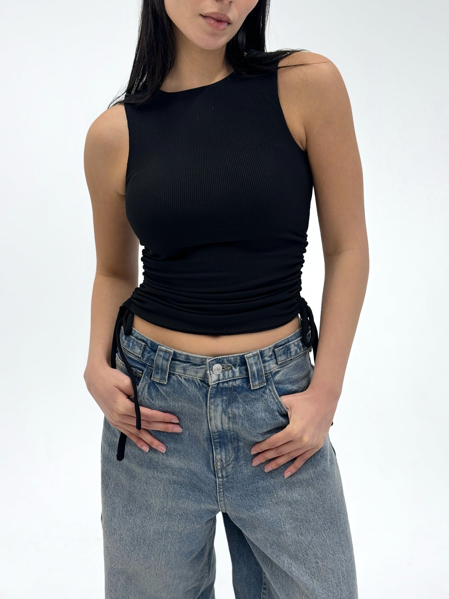 Adjustable Tank Top Black - Adults