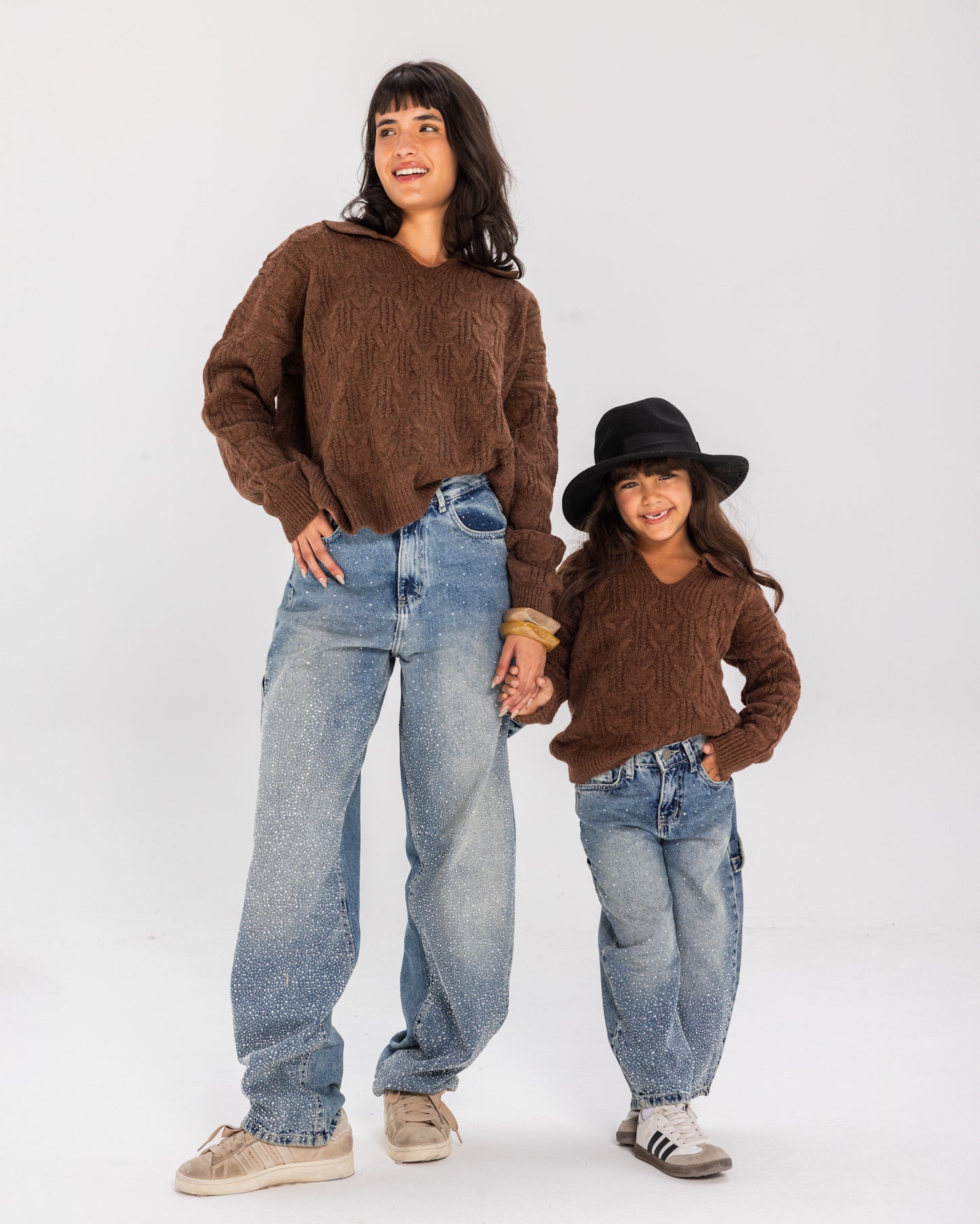 Cable Sweater Brown - Adults