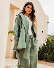 Amulet Linen Cardigan - Olive