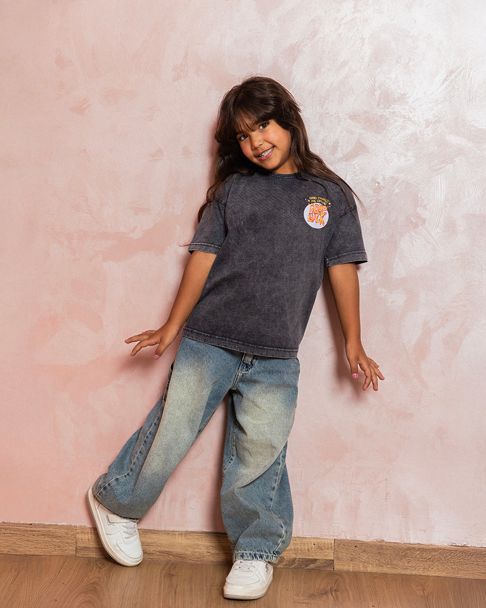 Good Luck Washed Tshirt - Kids