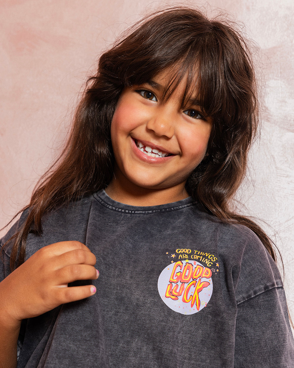 Good Luck Washed Tshirt - Kids