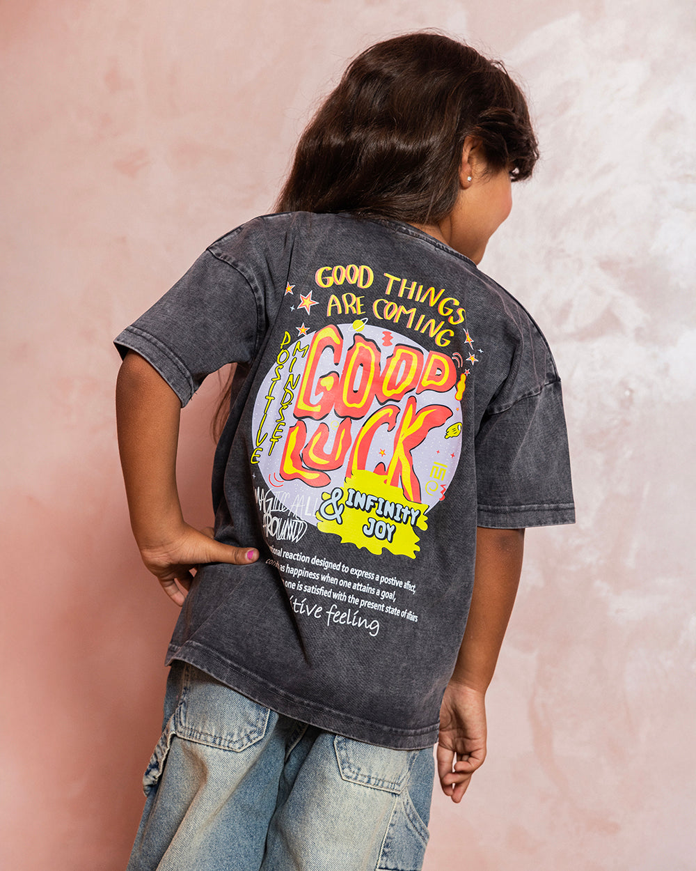 Good Luck Washed Tshirt - Kids