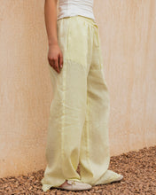 Slit Linen Pants - Butter Yellow