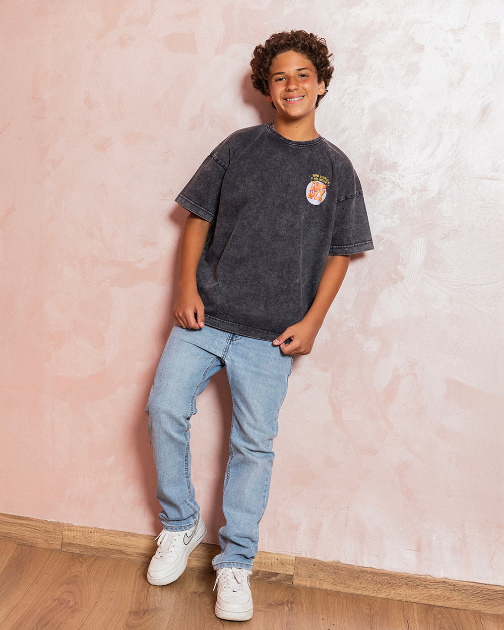Good Luck Washed Tshirt - Kids