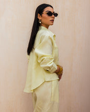 Cropped Linen Shirt - Buter Yellow