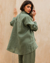 The Unfinished Linen Shirt - Olive