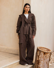 Amulet Linen Cardigan - Brown