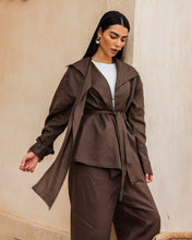 Amulet Linen Cardigan - Brown