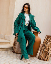 Amulet Linen Cardigan - Emerald Green