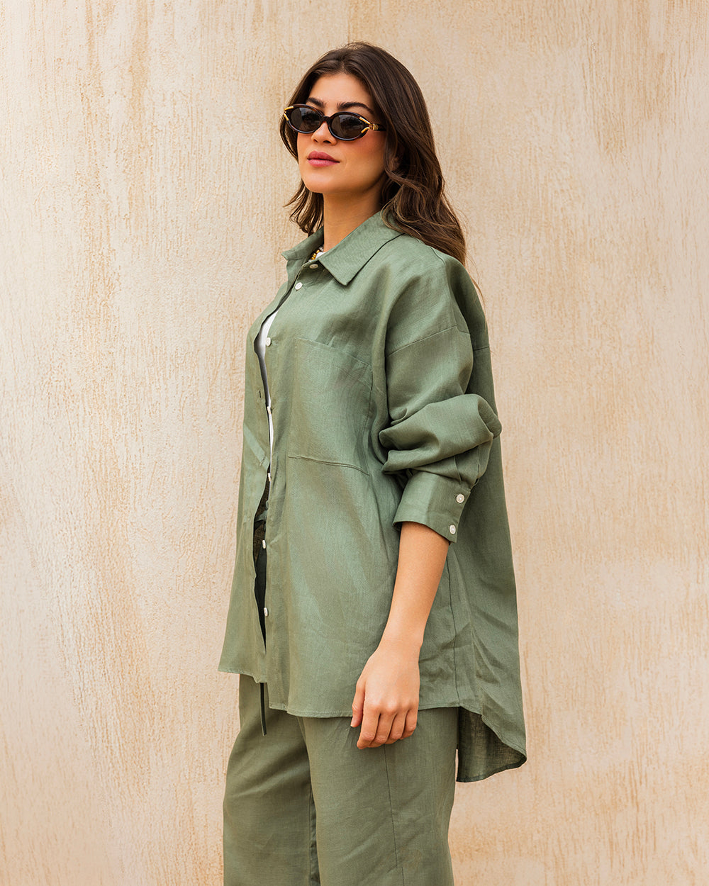 Tamaa edit Linen Shirt - Olive