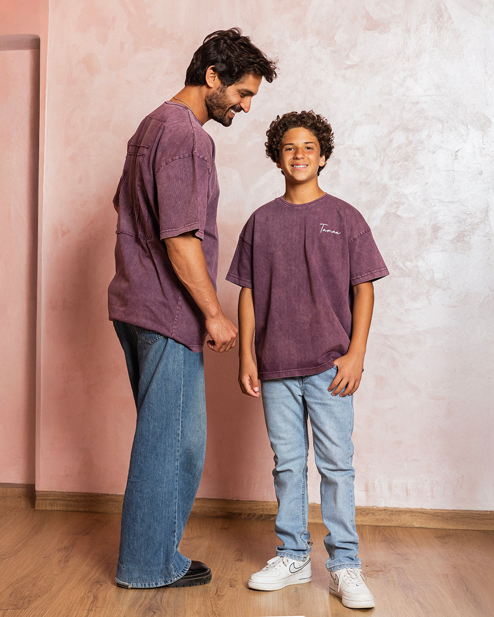 Burgundy Crew Tshirt- Kids