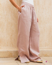 Slit Linen Pants - Blush Pink