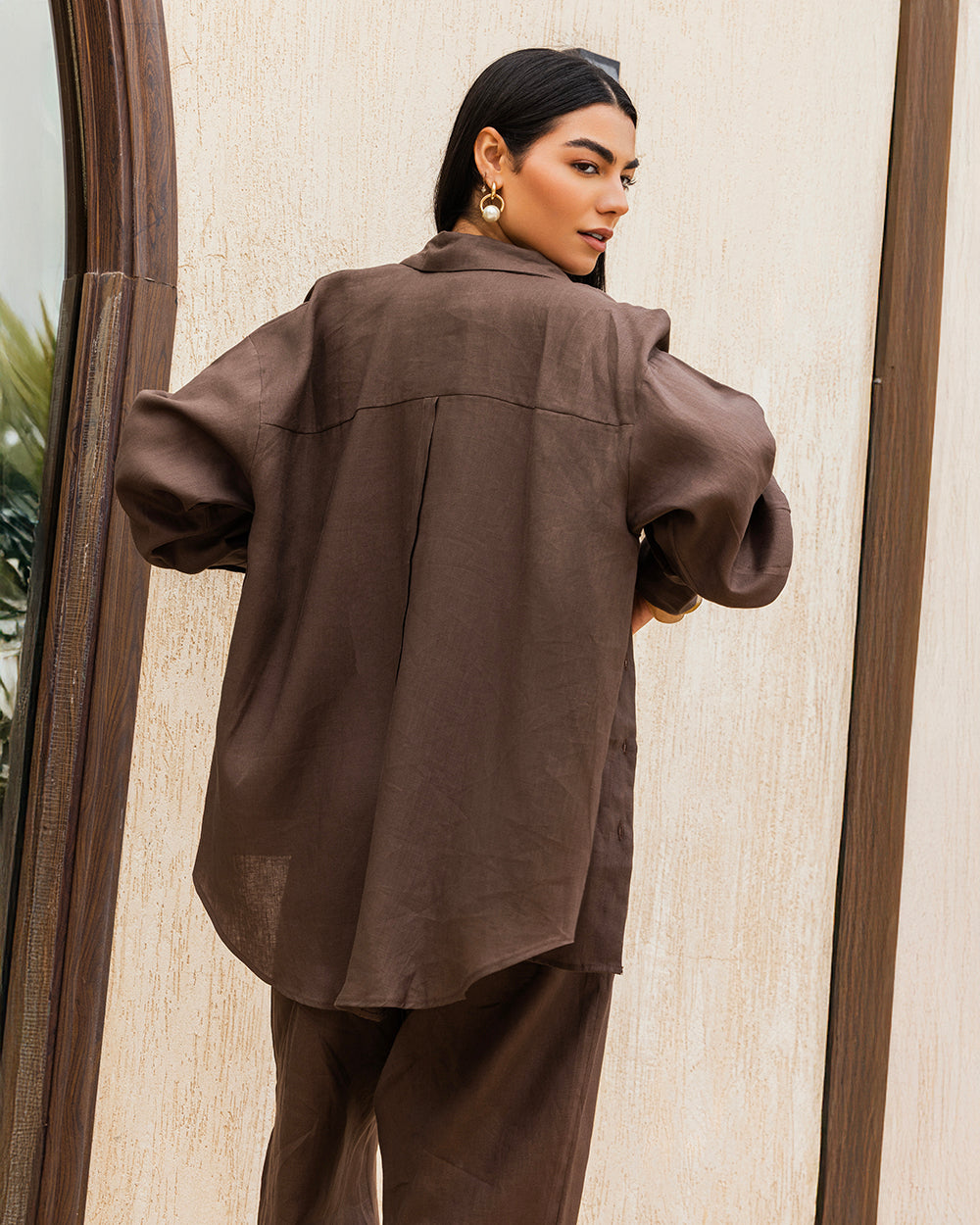 Tamaa edit Linen Shirt - Brown