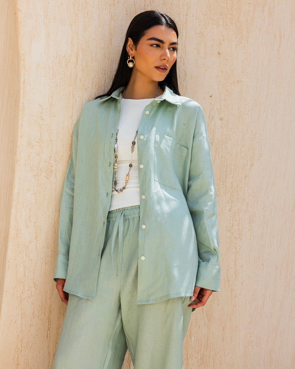 Tamaa edit Linen Shirt - Mint