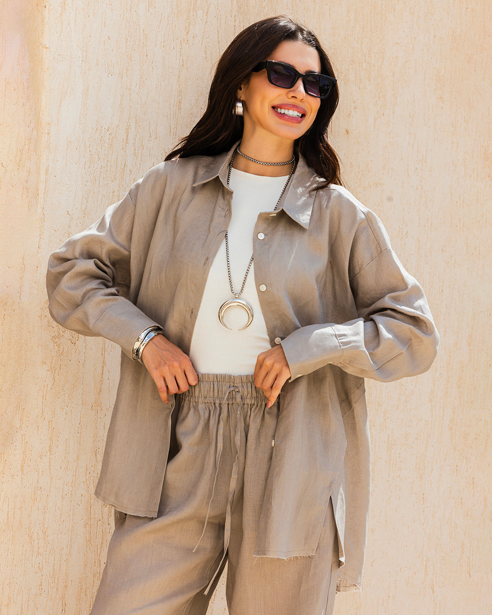 The Unfinished Linen Shirt - Grayish