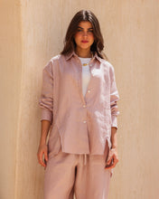 The Unfinished Linen Shirt - Blush Pink