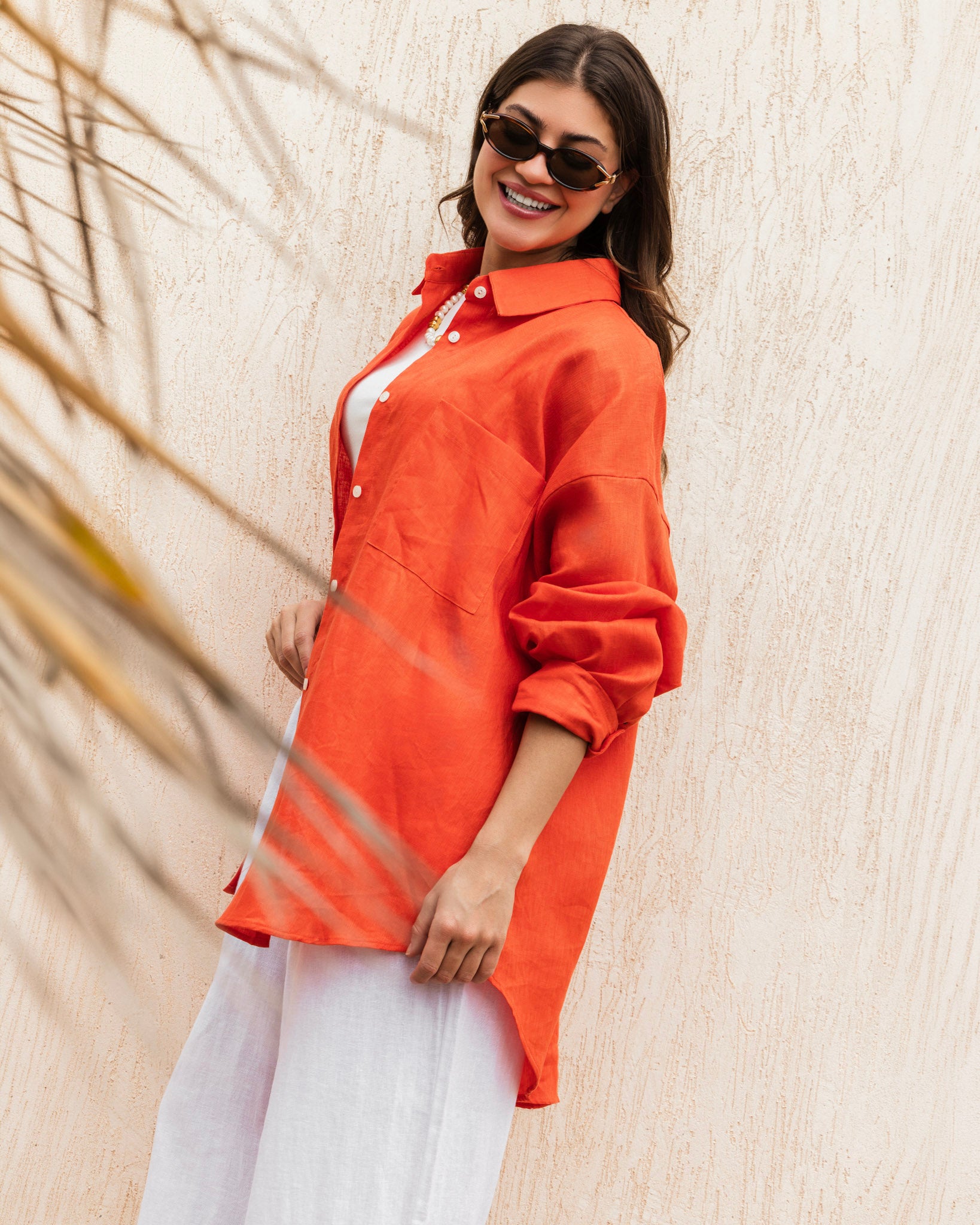 Loom & Line Linen Shirt - Orange