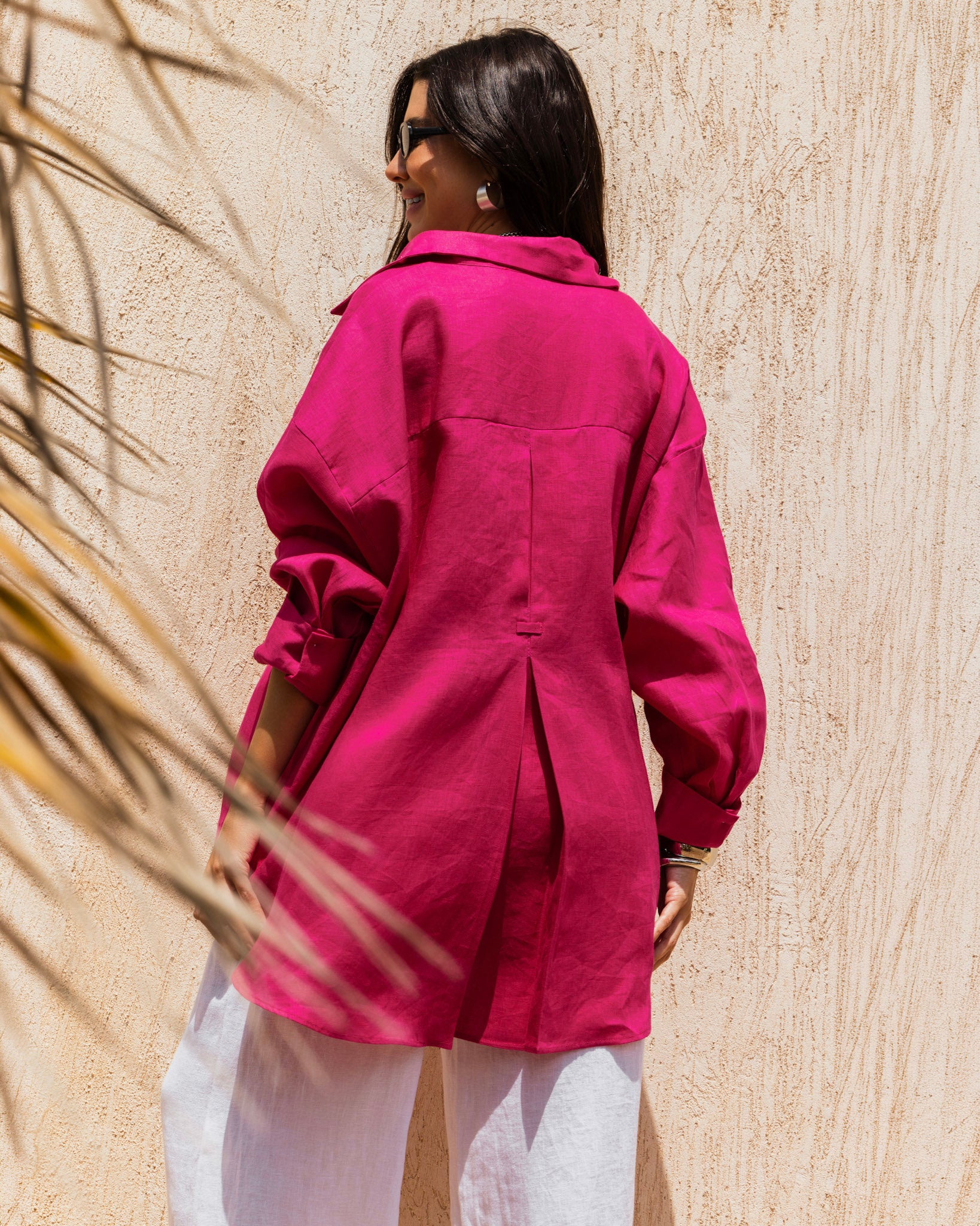 Loom & Line Linen Shirt - Hot Pink
