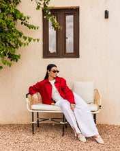 Cropped Linen Shirt - Ruby