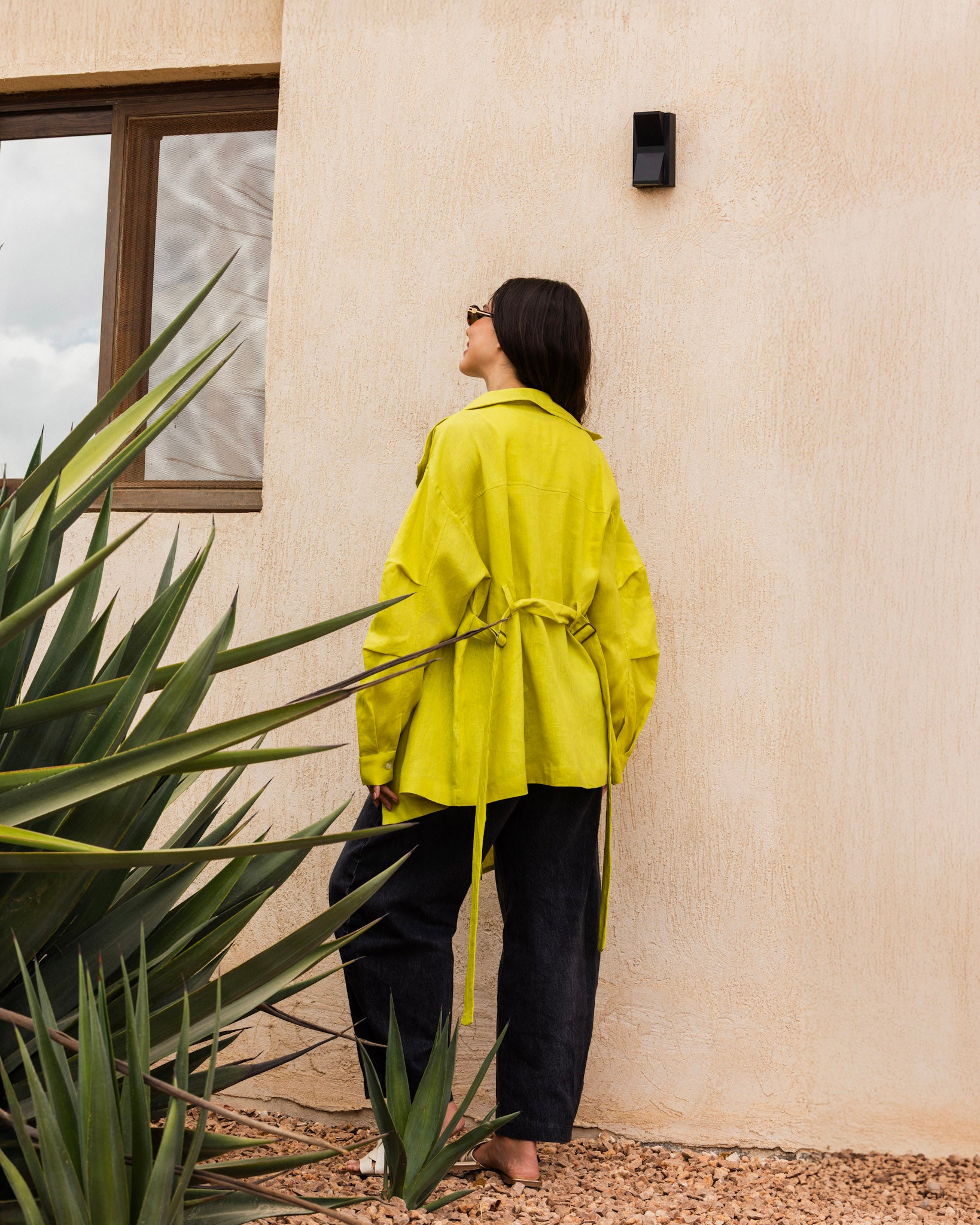 Amulet Linen Cardigan - Mustard Yellow