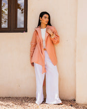 Amulet Linen Cardigan - Light Coral