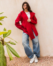 Amulet Linen Cardigan - Ruby