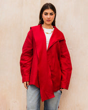 Amulet Linen Cardigan - Ruby