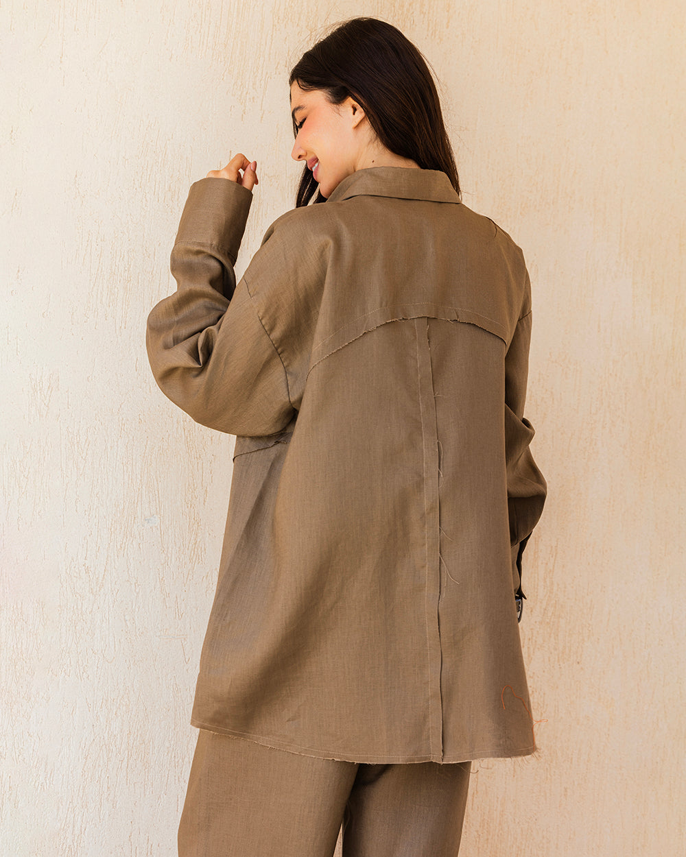 Tamaa edit Linen Shirt - Cafe