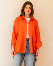 The Unfinished Linen Shirt - Orange