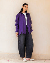The Unfinished Linen Shirt - Purple