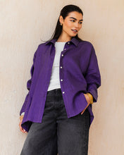 The Unfinished Linen Shirt - Purple