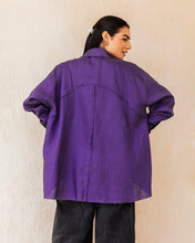 The Unfinished Linen Shirt - Purple