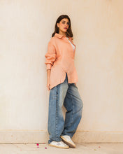 The Unfinished Linen Shirt - Light Coral