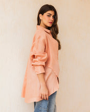 The Unfinished Linen Shirt - Light Coral