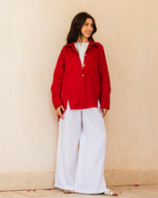 The Unfinished Linen Shirt - Ruby