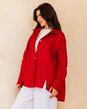 The Unfinished Linen Shirt - Ruby
