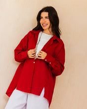The Unfinished Linen Shirt - Ruby