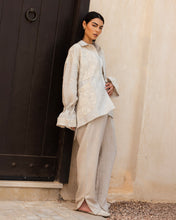 Mesh Work Linen Shirt
