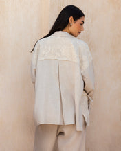 Mesh Work Linen Shirt