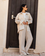Mesh Work Linen Shirt