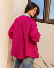 The Dual Linen Shirt  - Hot Pink