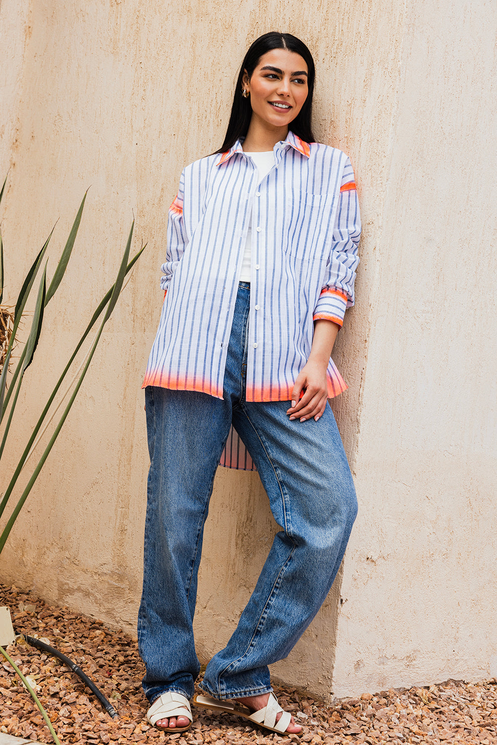 Stripped Sprayed Shirt