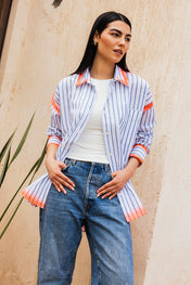Stripped Sprayed Shirt