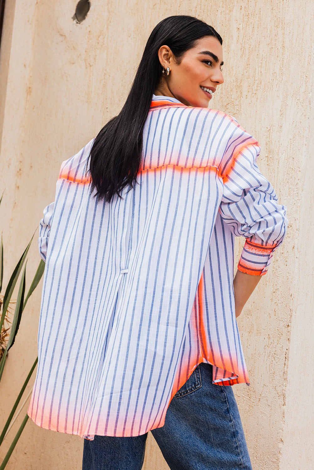 Stripped Sprayed Shirt
